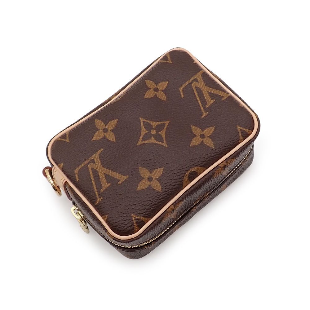 ルイ ヴィトン トゥルース ワピティ ポーチ 小物入れ モノグラム ブラウン レッド ゴールド金具 M58030