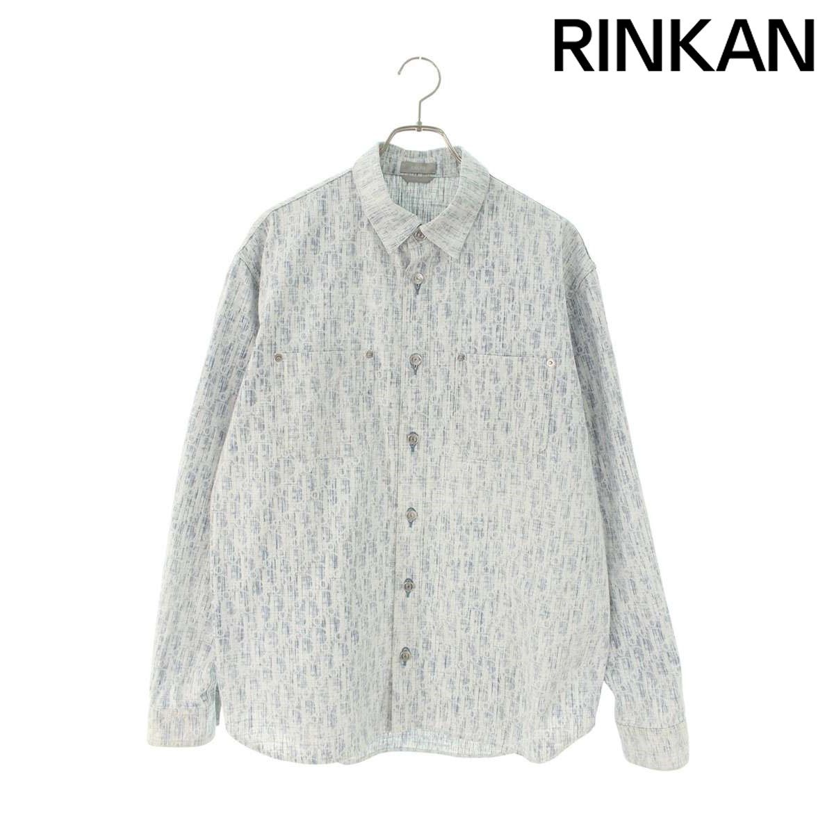 ディオール 013D585BY989 オブリーク総柄長袖シャツ メンズ 40