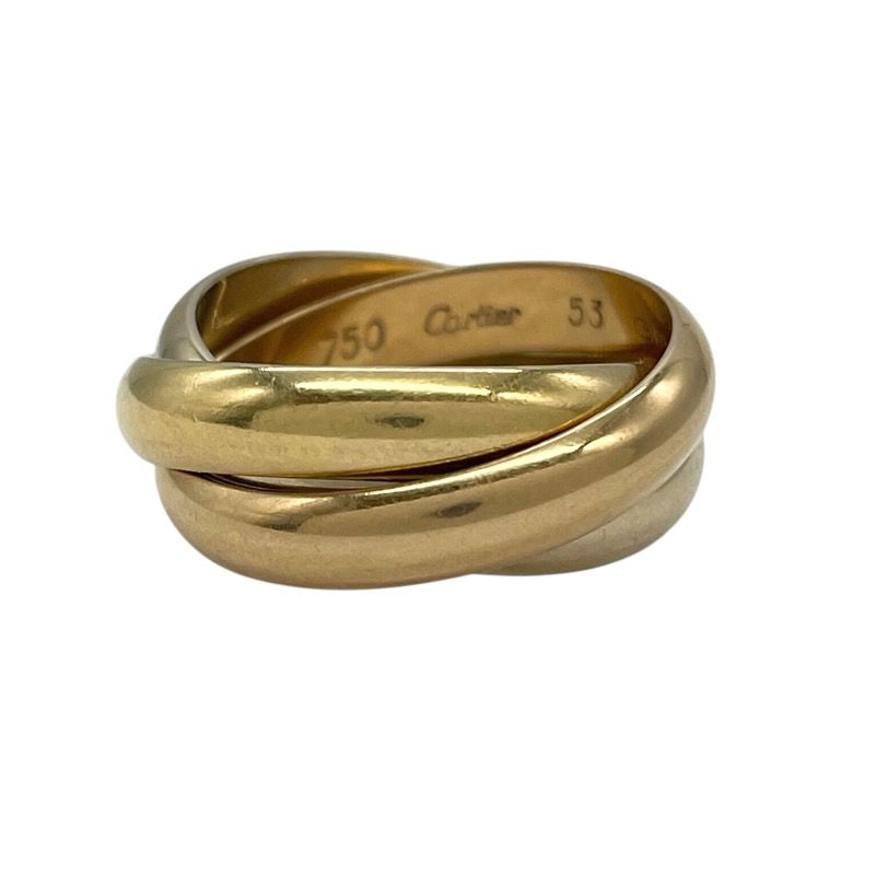 カルティエ Cartier トリニティリング 53 12号 K 18 YG×K WG×K PG ジュエリー