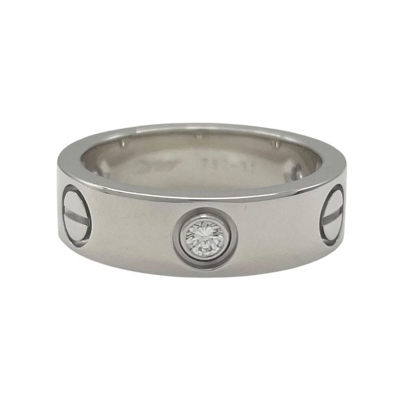 カルティエ Cartier ラブリング 3 Pダイヤ 51 11号 K 18 WG ダイヤモンド ジュエリー