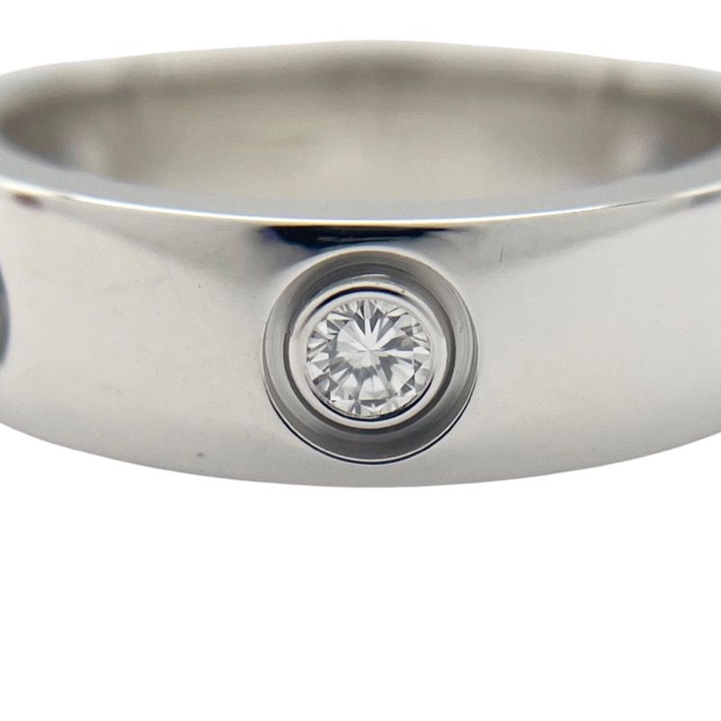  カルティエ Cartier ラブリング 3 Pダイヤ 51 11号 K 18 WG ダイヤモンド ジュエリー その他 アクセサリー