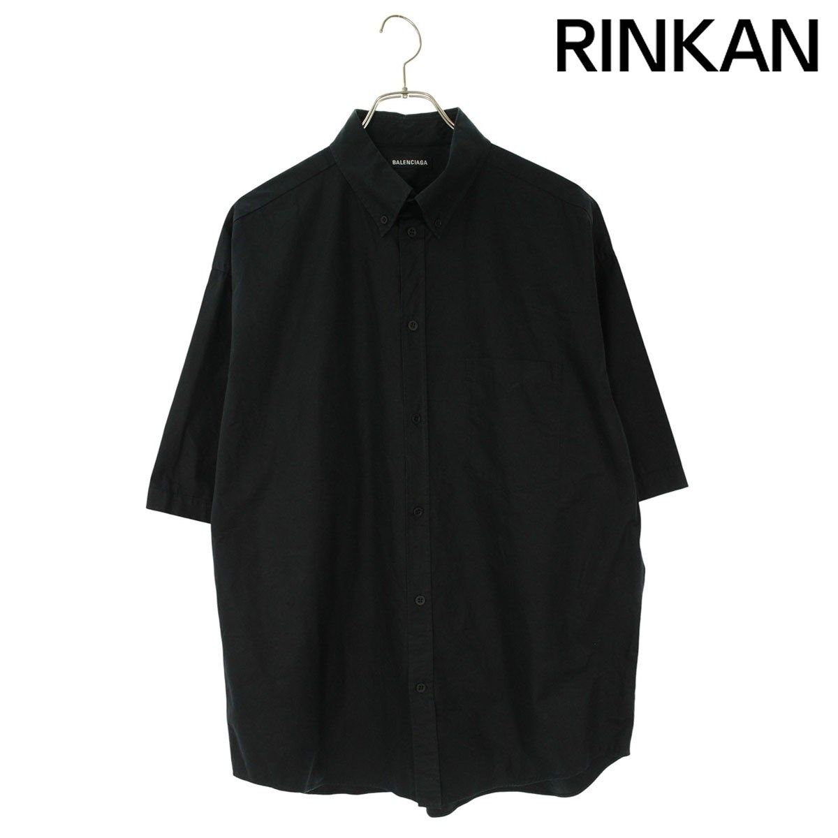 バレンシアガ 647355 TYB18 多言語プリント半袖シャツ メンズ 37