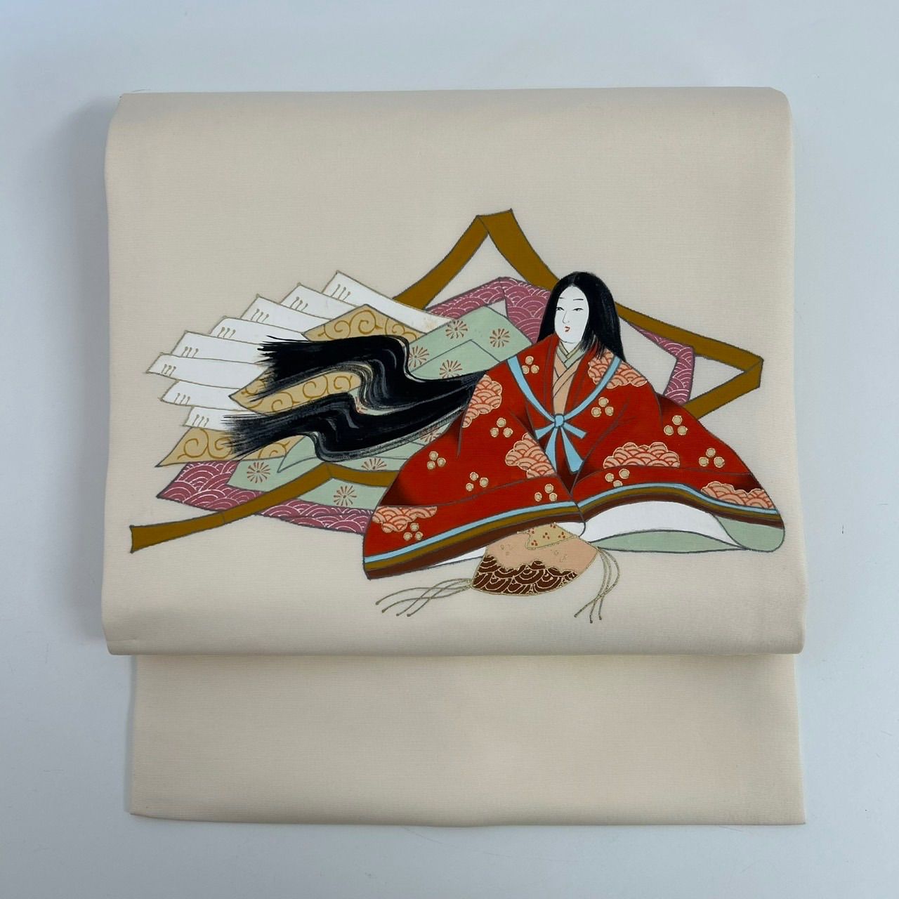 名古屋帯　塩瀬　インコ　正絹 名古屋帯 正絹 塩瀬 染め 姫 九寸 MA-935 - メルカリ