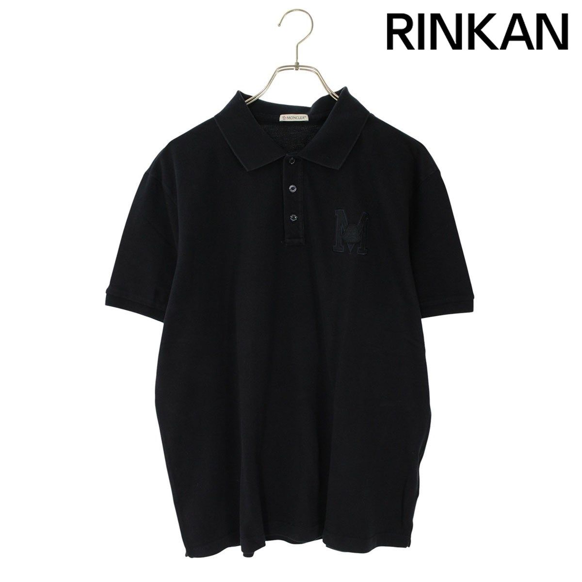 モンクレール J10918A00008 ロゴワッペン半袖ポロシャツ メンズ XL