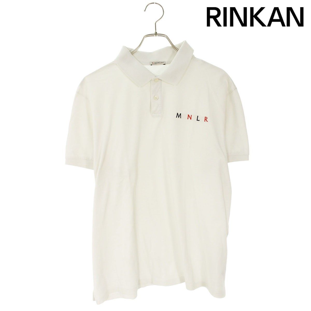 モンクレール SS POLO ワンポイントロゴ刺繍半袖ポロシャツ メンズ XL