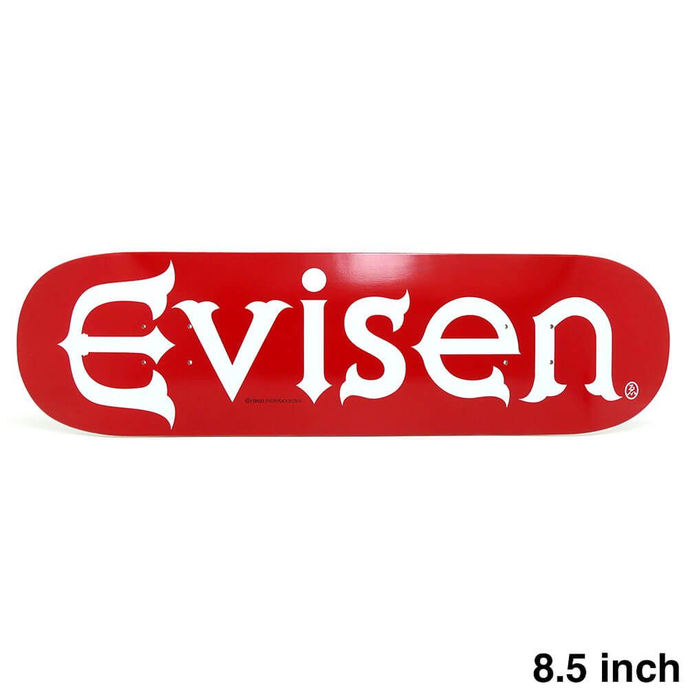 EVISEN DECK エビセン デッキ TEAM EVI-LOGO RED 8.5 スケートボード スケボー