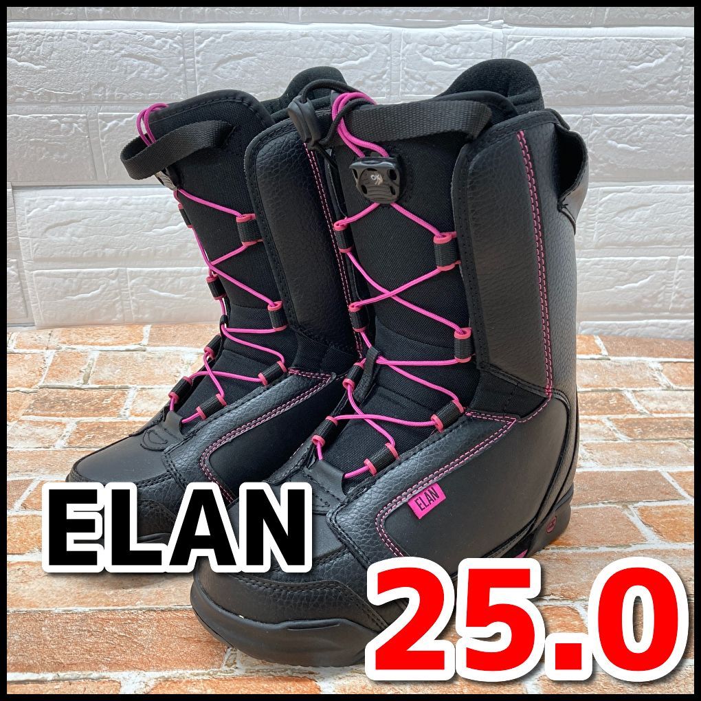 スノーボードブーツ ELAN エラン ブラック×ピンク サイズ:25㎝ USED