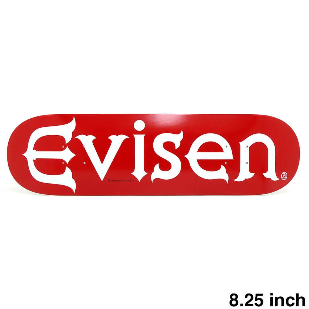 EVISEN DECK エビセン デッキ TEAM EVI-LOGO RED 8.25 スケートボード スケボー