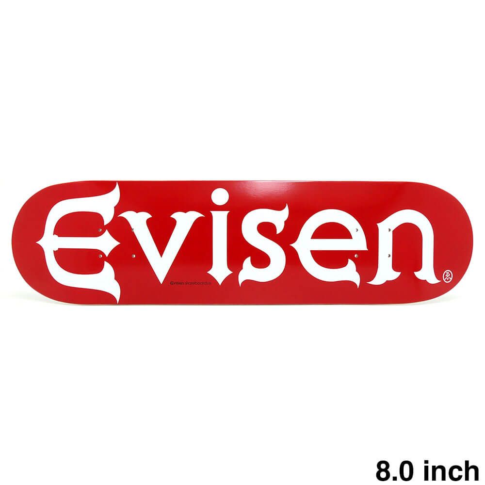 EVISEN DECK エビセン デッキ TEAM EVI-LOGO RED 8.0 スケートボード スケボー