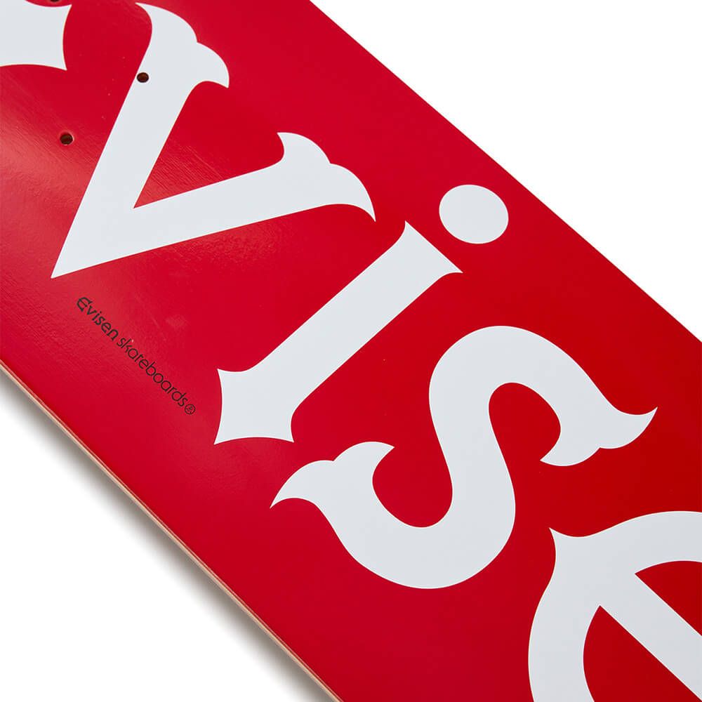  EVISEN DECK エビセン デッキ TEAM EVI-LOGO RED 8.0 スケートボード スケボー デッキ パーツ スケートボード