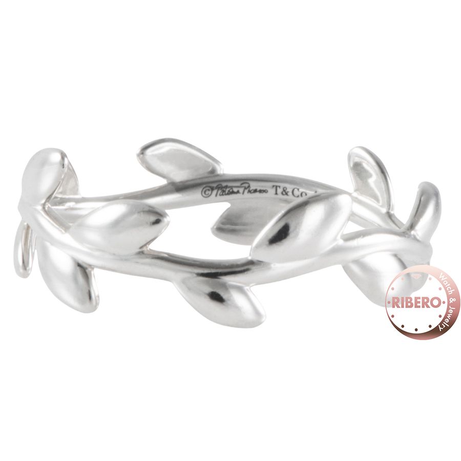 TIFFANY-Co. ティファニー オリーブ リーフ バンド リング 指輪 パロマ ピカソ 11号 シルバー