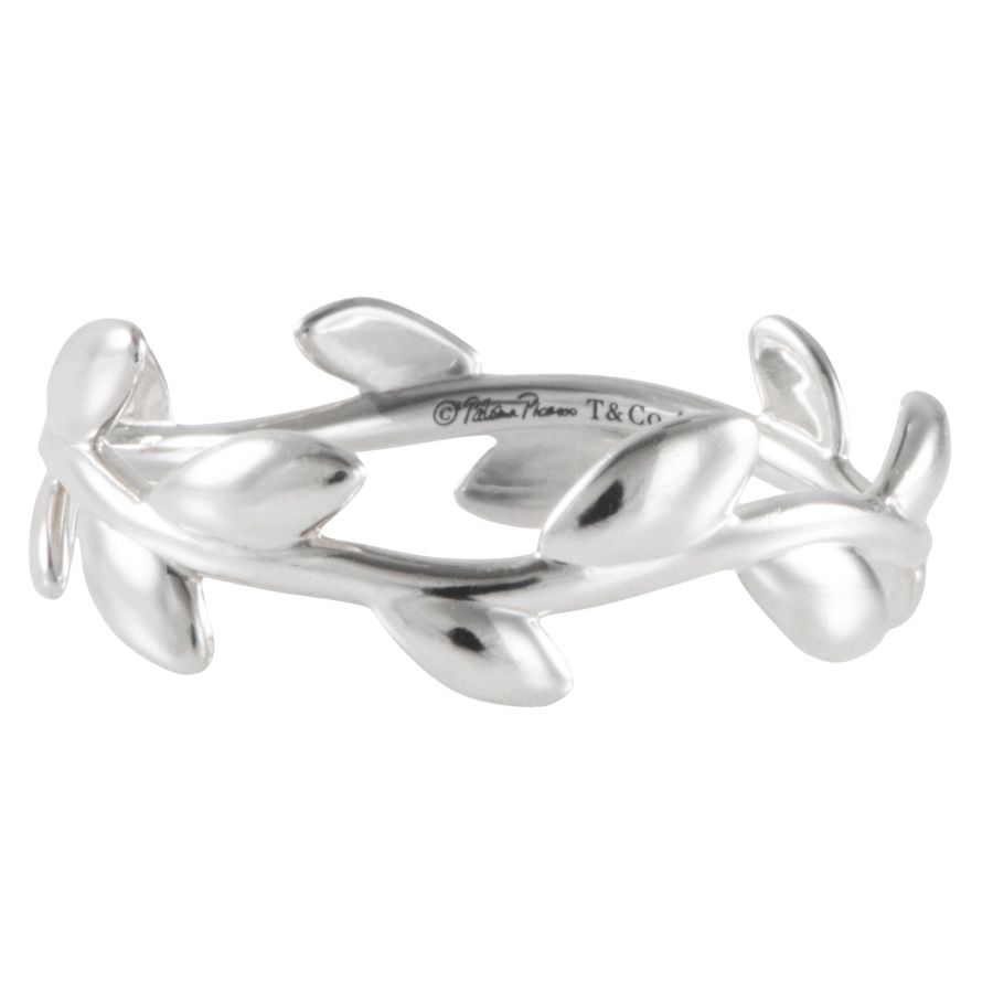 TIFFANY-Co. ティファニー オリーブ リーフ バンド リング 指輪 パロマ ピカソ 11号 シルバー