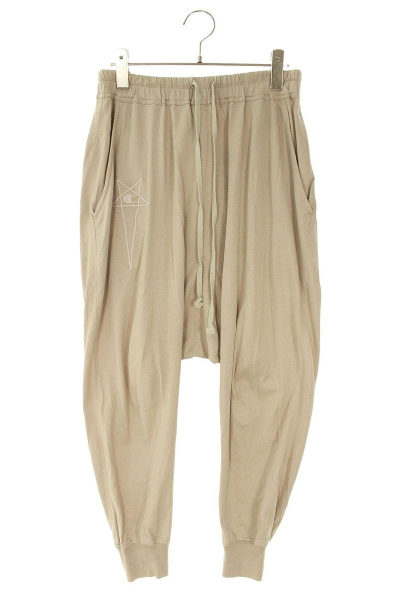 リックオウエンス ×チャンピオン Champion CM01B7960-CHJEG 刺繍サルエルロングパンツ メンズ S