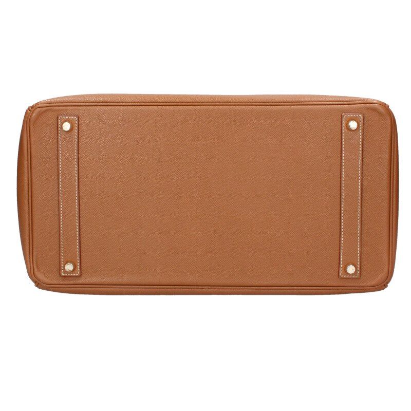 エルメス バーキン40 □F刻印 GD金具レザーハンドバッグ メンズ 40  