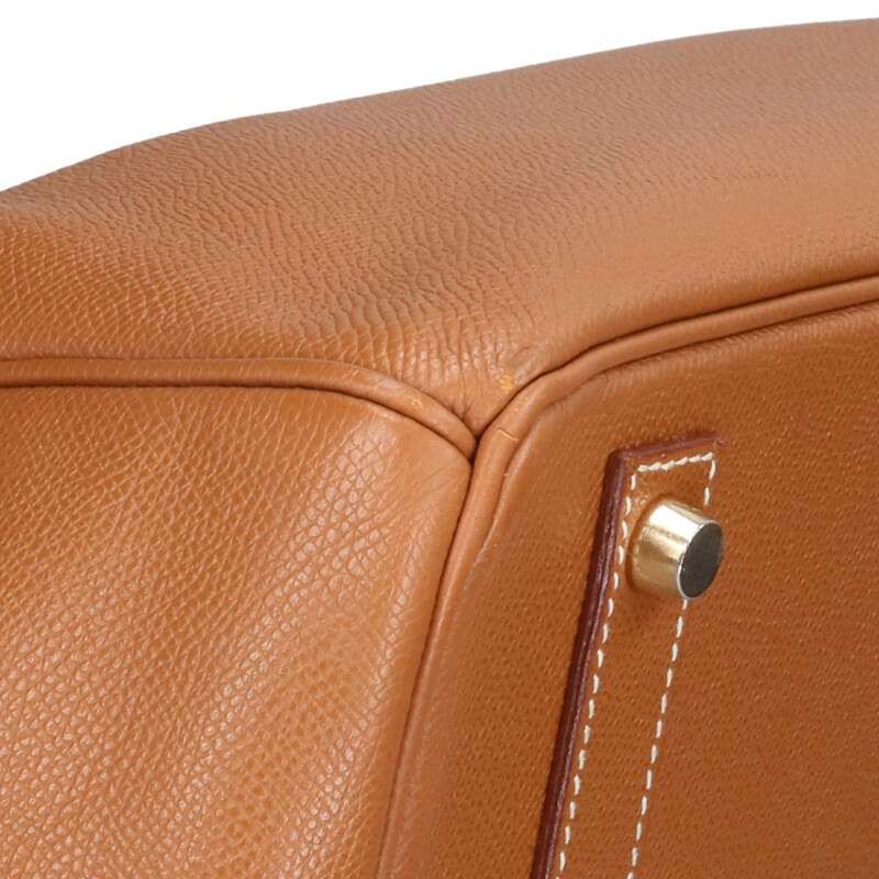 エルメス バーキン40 □F刻印 GD金具レザーハンドバッグ メンズ 40  