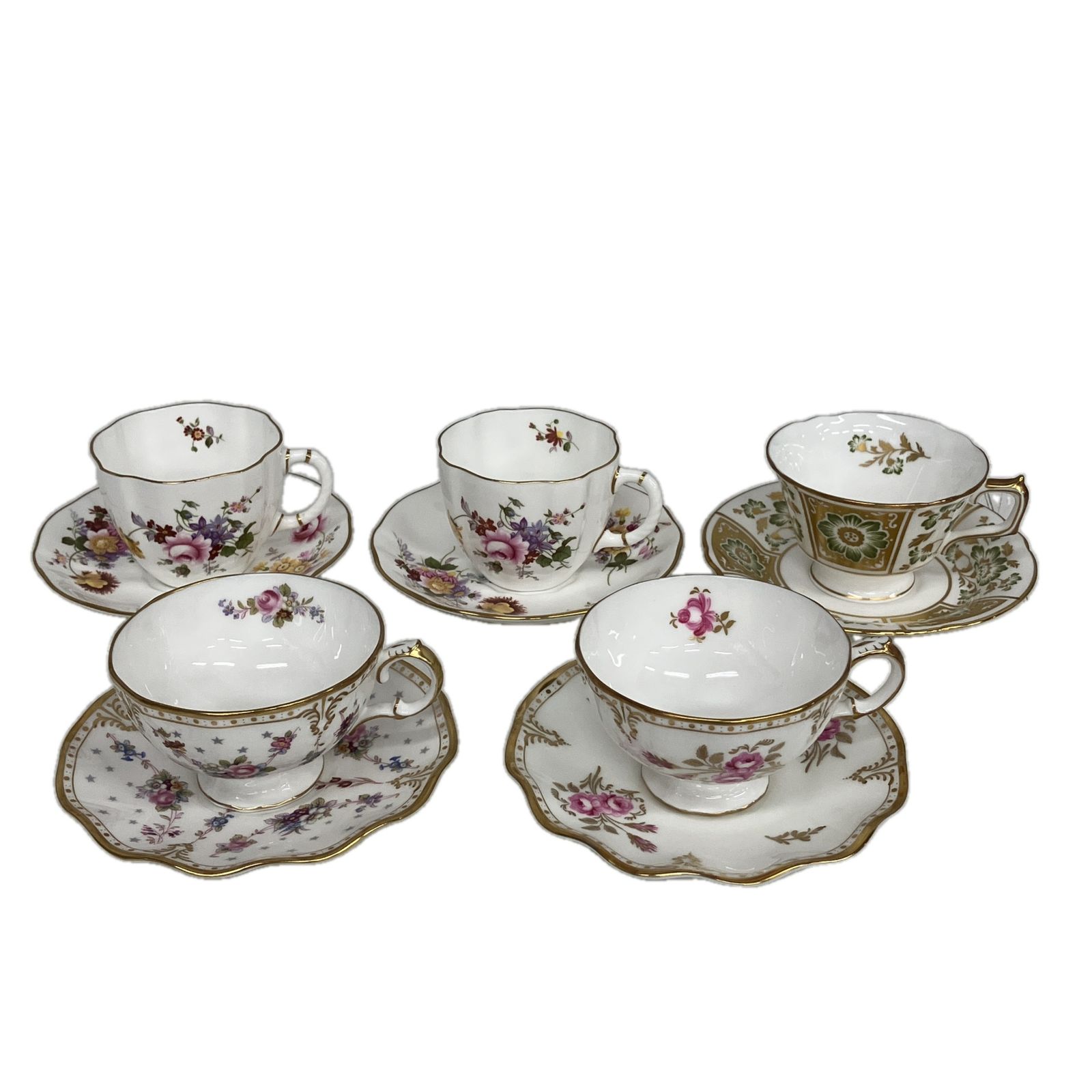 ROYAL CROWN DERBY カップ-ソーサー 5客セット ロイヤルアントワネット 英国食器 S10517405