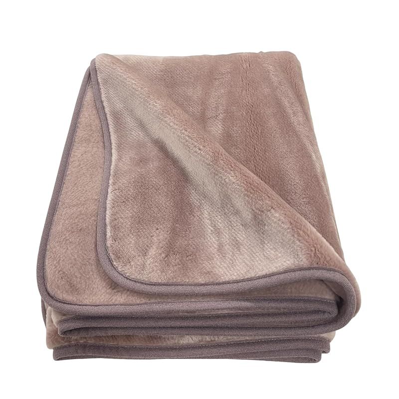 彡マグマパワー ハーフ毛布 ダブルウォーム 鹿児島県桜島の火山灰を練りこんだ発熱寝具 吸湿発熱 静電気防止 軽量 防寒 マイまくら スモーキーピンク ハーフ 140 100