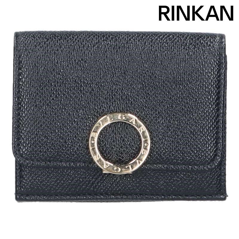 ブルガリ ビーゼロワン レザー三つ折り財布 メンズ