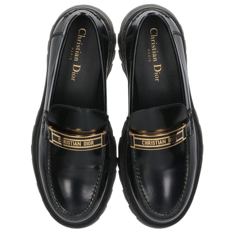 クリスチャンディオール DIOR CODE ロゴプレートローファー レディース