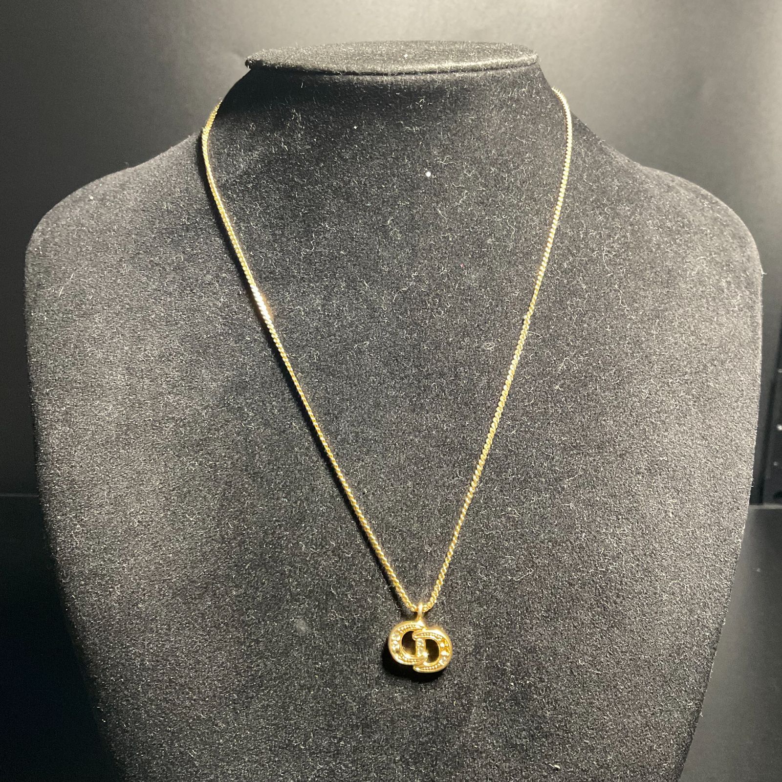 クリスチャンディオール ネックレスゴールドストーン3個石欠け B25111197