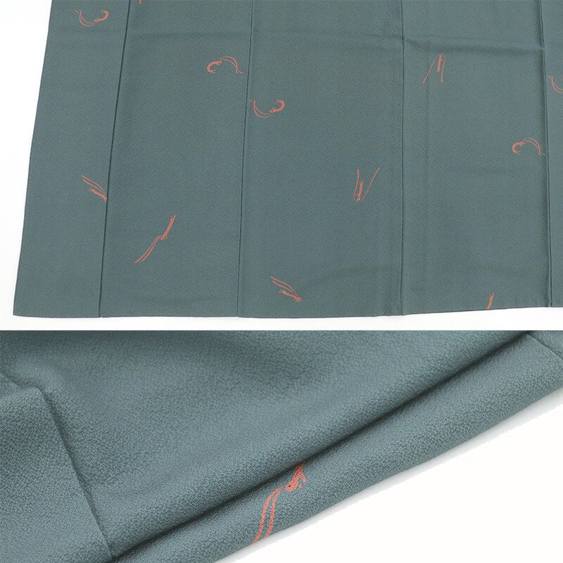 ジュサブロー 小紋 小紋着物 袷 レディース 正絹 グレー 一つ紋 うさぎ