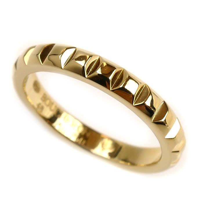 Boucheron ブシュロン K18YG イエローゴールド クルドパリ ミディアム リング 指輪 JAL00008 8号 48 3.4g レディース