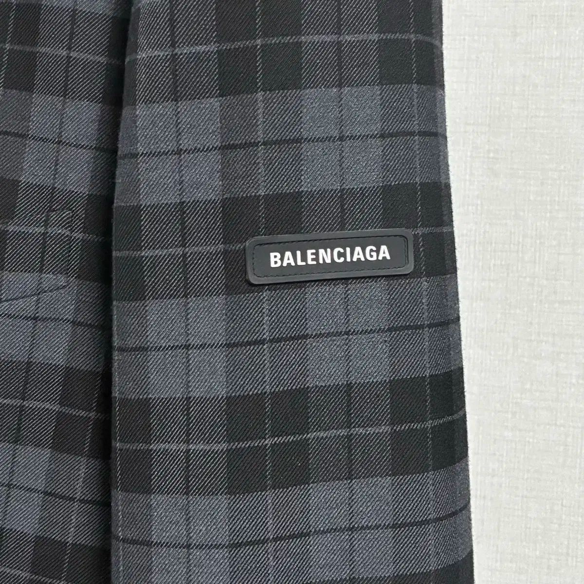 48 バレンシアガ 19FW タタン CHECK パッチ ブレーザー ジャケット