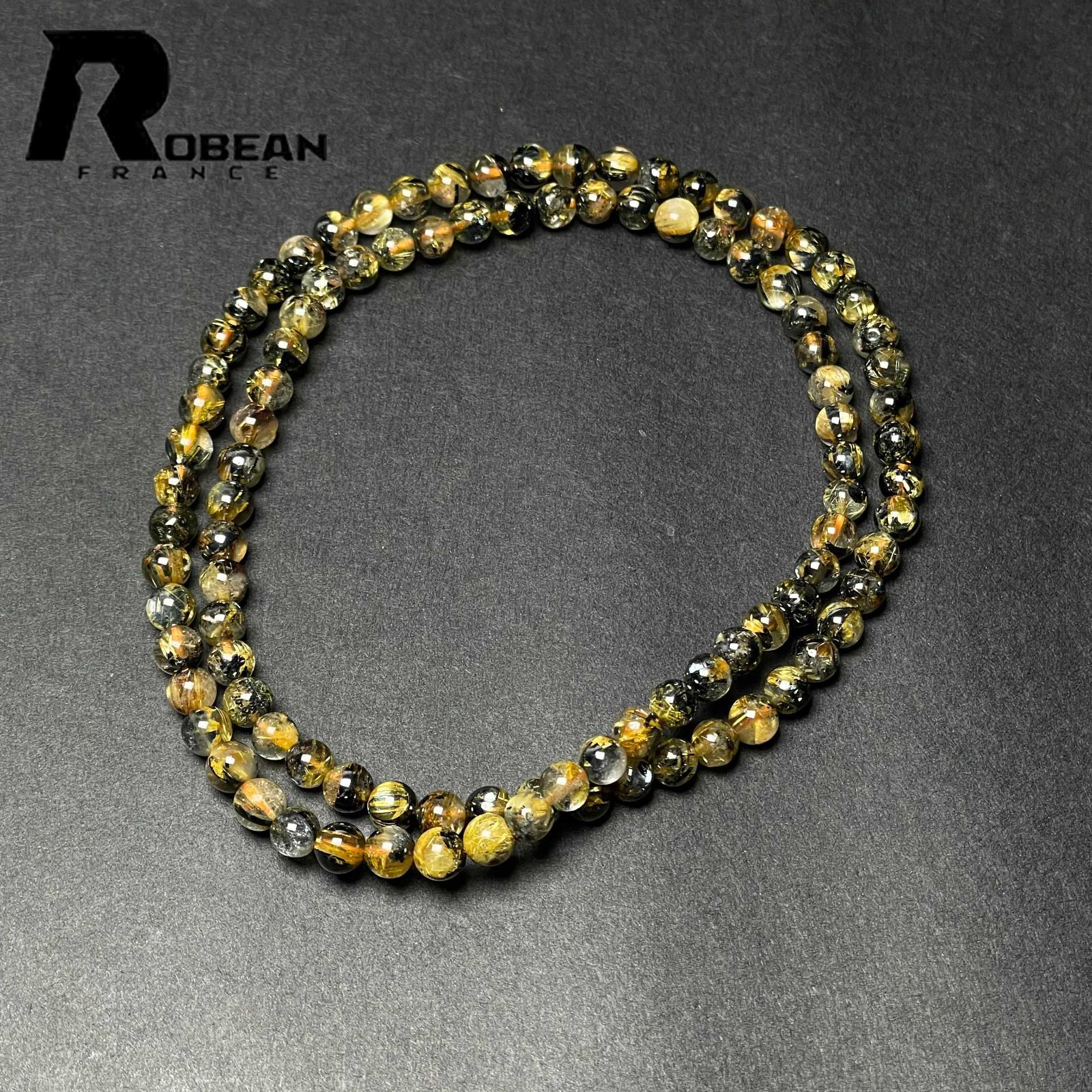 レア EU製 定価8万円☆ROBEAN・太陽花タイチンルチル☆黄金針水晶 金運 