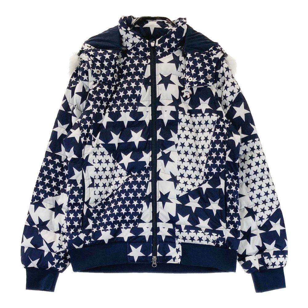 サイズ L CALLAWAY キャロウェイ 中綿 ジップジャケット 星 総柄 ネイビー系 240101420256 ゴルフウェア レディース ストスト