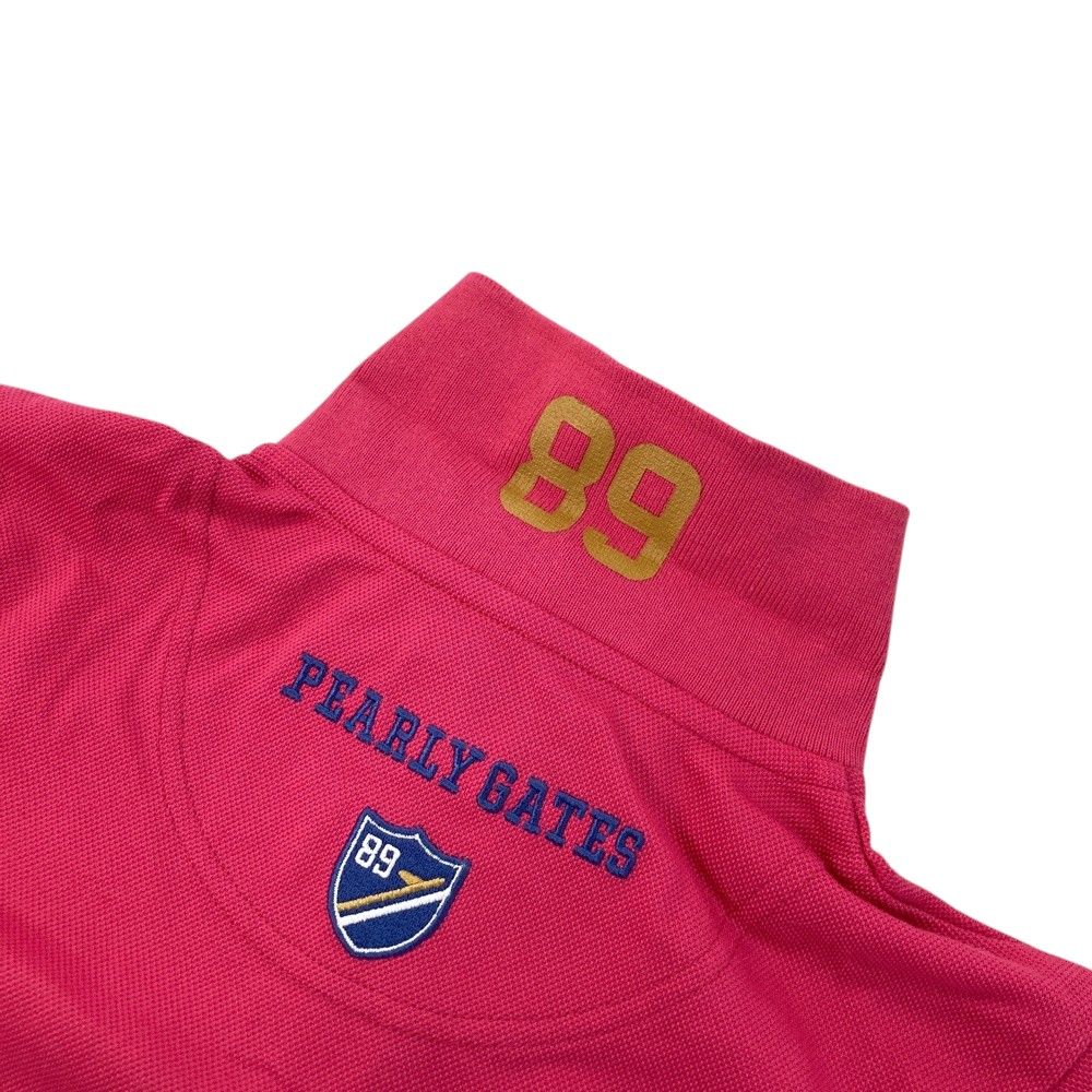 サイズ：0 PEARLY GATES パーリーゲイツ フロントロゴ 半袖ポロシャツ