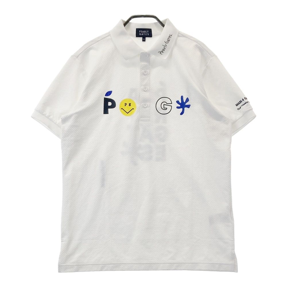 サイズ 5 PEARLY GATES パーリーゲイツ 半袖ポロシャツ ホワイト系 240101555674 ゴルフウェア メンズ ストスト