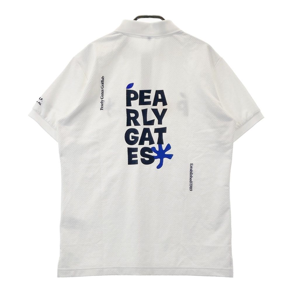 サイズ 5 PEARLY GATES パーリーゲイツ 半袖ポロシャツ ホワイト系 ゴルフウェア メンズ ストスト