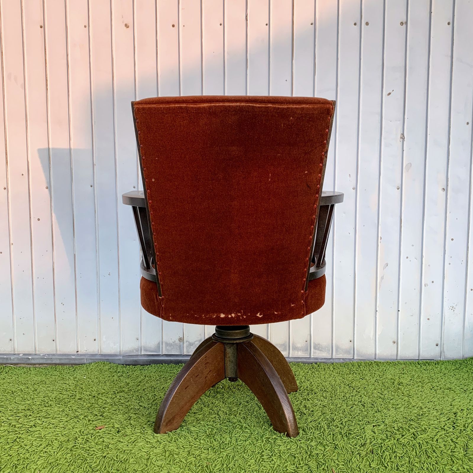 アンティークドクターチェア 木製　レトロ　古い木の回転椅子 b8cdb209b7909f7cc26fbaad0c7234