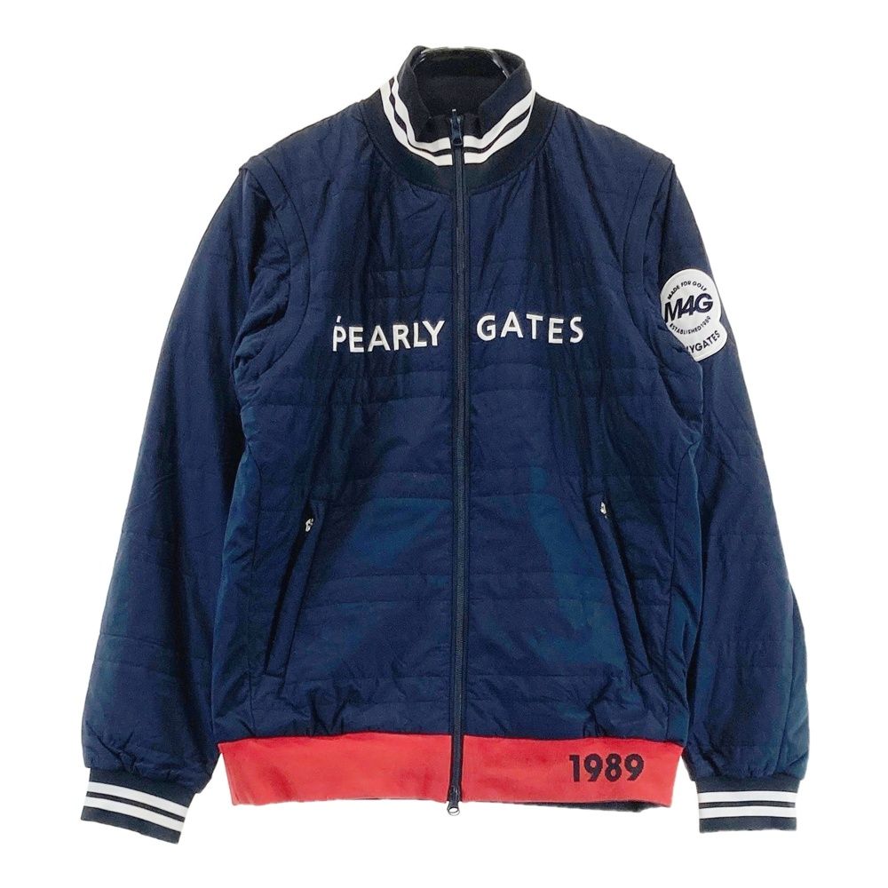 サイズ 4 PEARLY GATES パーリーゲイツ PERTEX リバーシブル2WAY中綿ジップジャケット ネイビー系 240101407539 ゴルフウェア メンズ ストスト