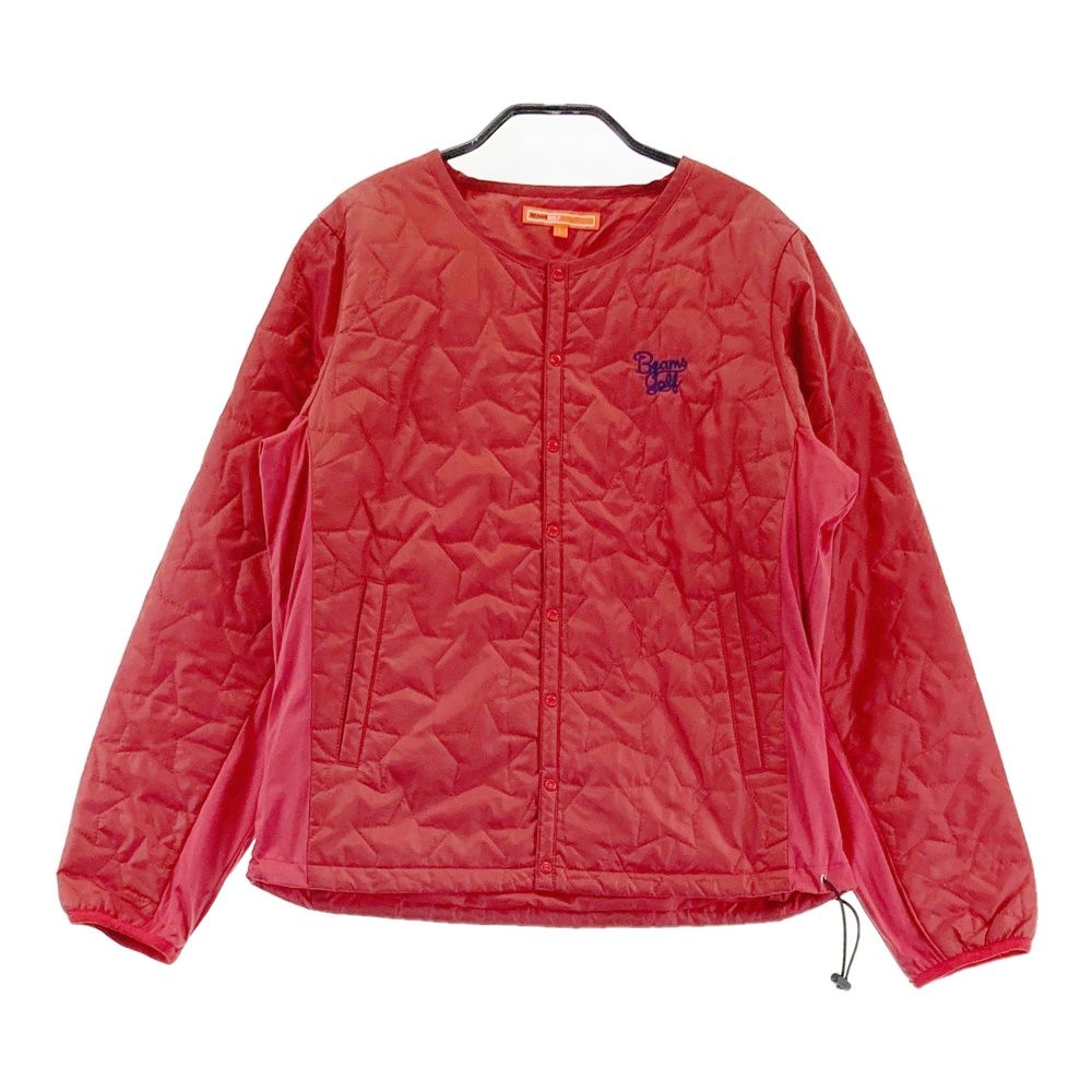 サイズ L BEAMS GOLF ビームスゴルフ 中綿ジャケット 星 レッド系 240101445198 ゴルフウェア レディース ストスト