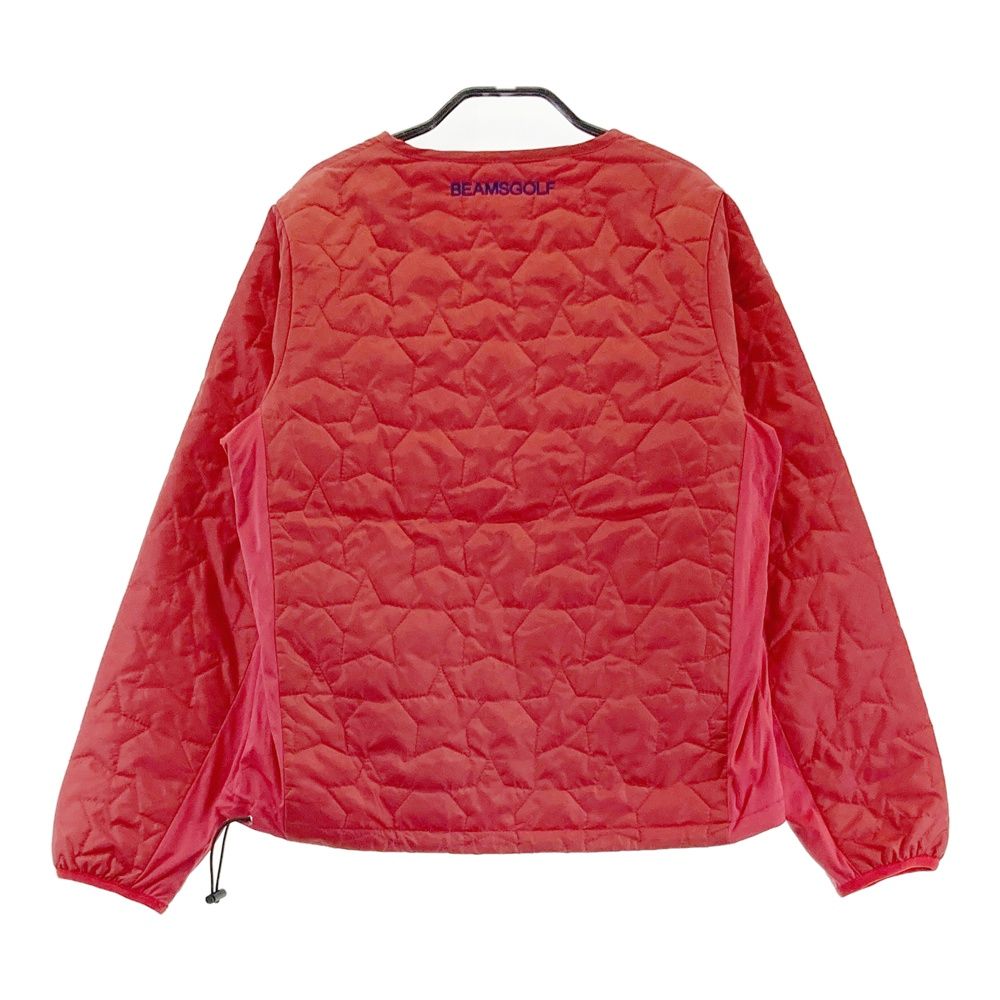 サイズ L BEAMS GOLF ビームスゴルフ 中綿ジャケット 星 レッド系 ゴルフウェア レディース ストスト