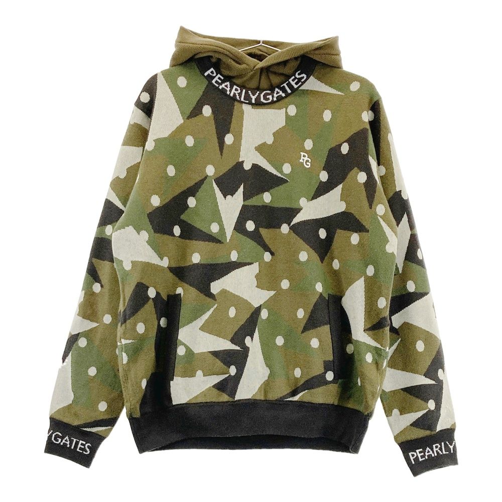 サイズ 4 PEARLY GATES パーリーゲイツ 3WAY ニットセーター カモフラ カーキ系 240101450440 ゴルフウェア メンズ ストスト