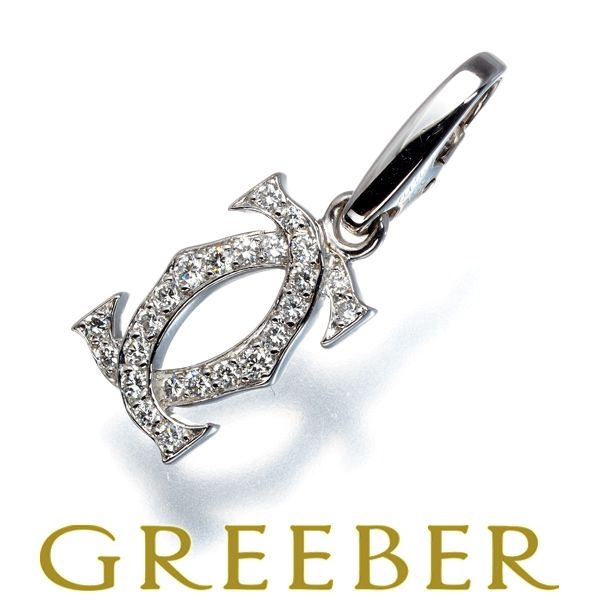 カルティエ ペンダントトップ ダイヤ ダイヤモンド 2C ドゥーブルC C2 チャーム K18WG 180742