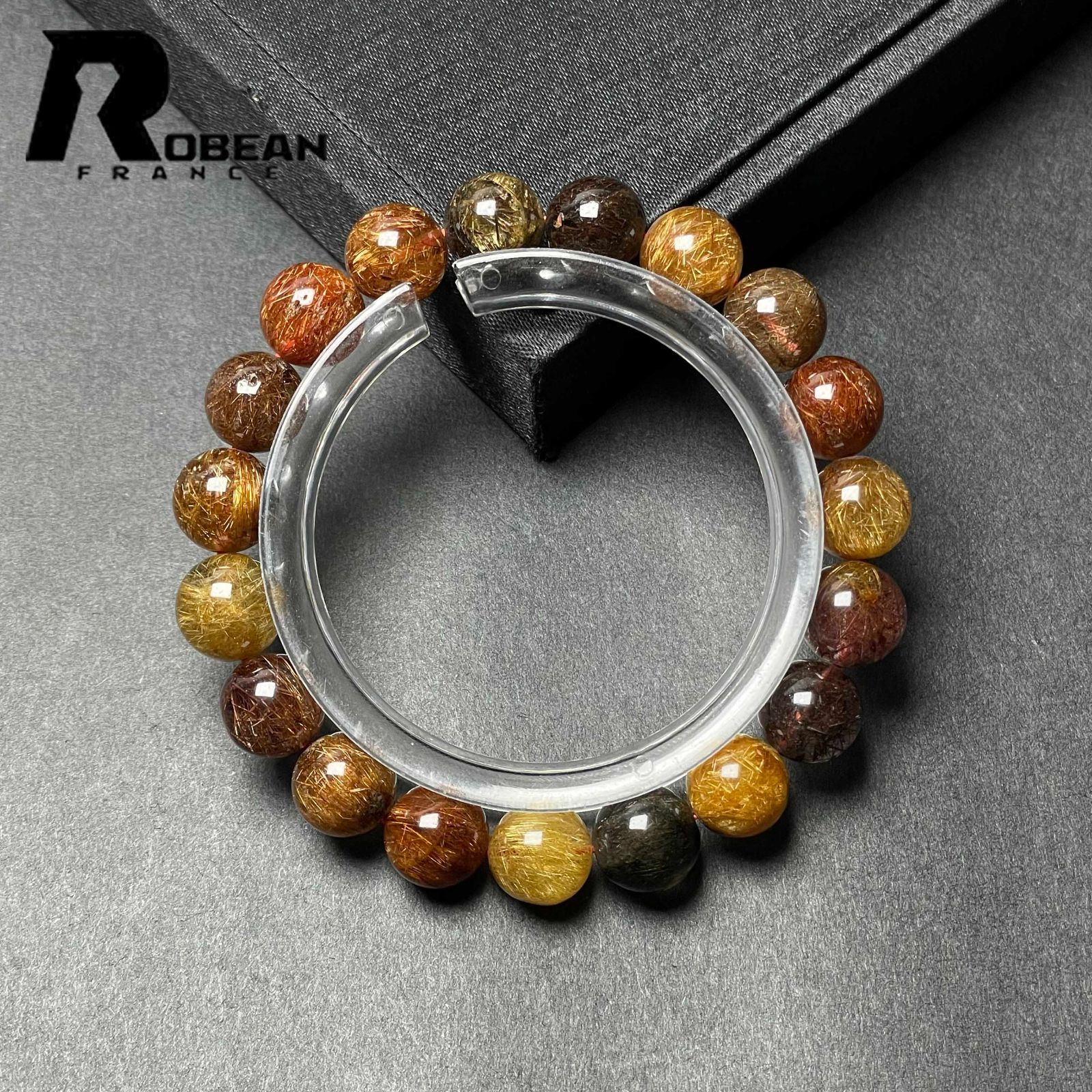 EU製 上品 ☆ROBEAN・ブラウンルチルクォーツカラフル | 10~11mm玉 