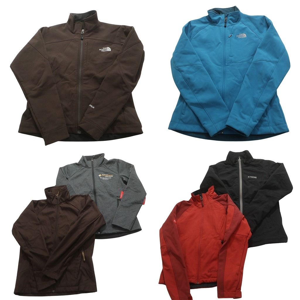 古着卸 アウトドアブランドMIX ソフトシェル ジャケット 6枚セット レディース S M ノースフェイス 古着 NC5698