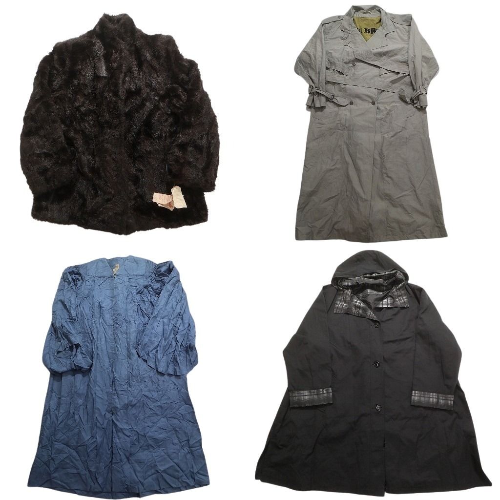 古着卸 コート MIX 4枚セット レディース ファーコート トレンチコート 古着 NC5795