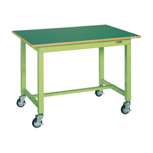 5営業日で発送 サカエ 中量作業台KTタイプ キャスター付 サカエリューム グリーン 900×750×825mm KT-393FENB 2228580