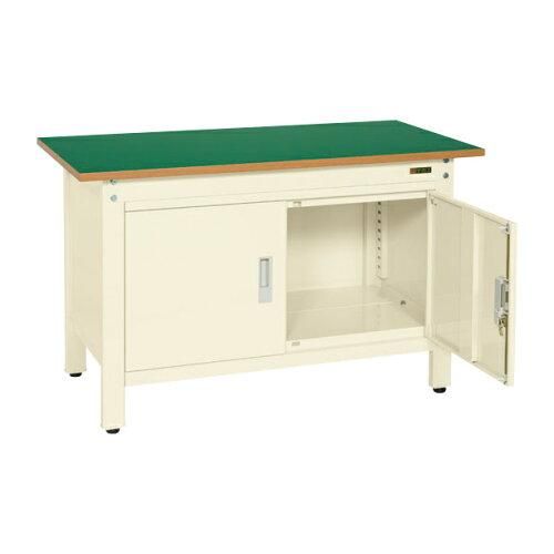 5営業日で発送 サカエ 軽量一人用作業台扉付 サカエリューム天板 900×600×740mm アイボリー CP-096DRI 2228772