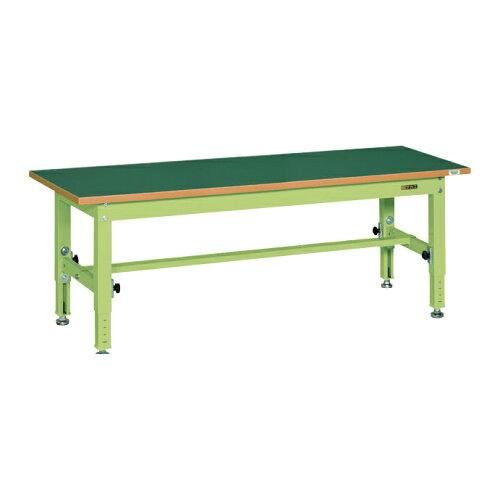 5営業日で発送 サカエ 中量高さ調整作業台TKT5 サカエリューム天板 1800×600×500mm グリーン TKT5-186FEN 2228634