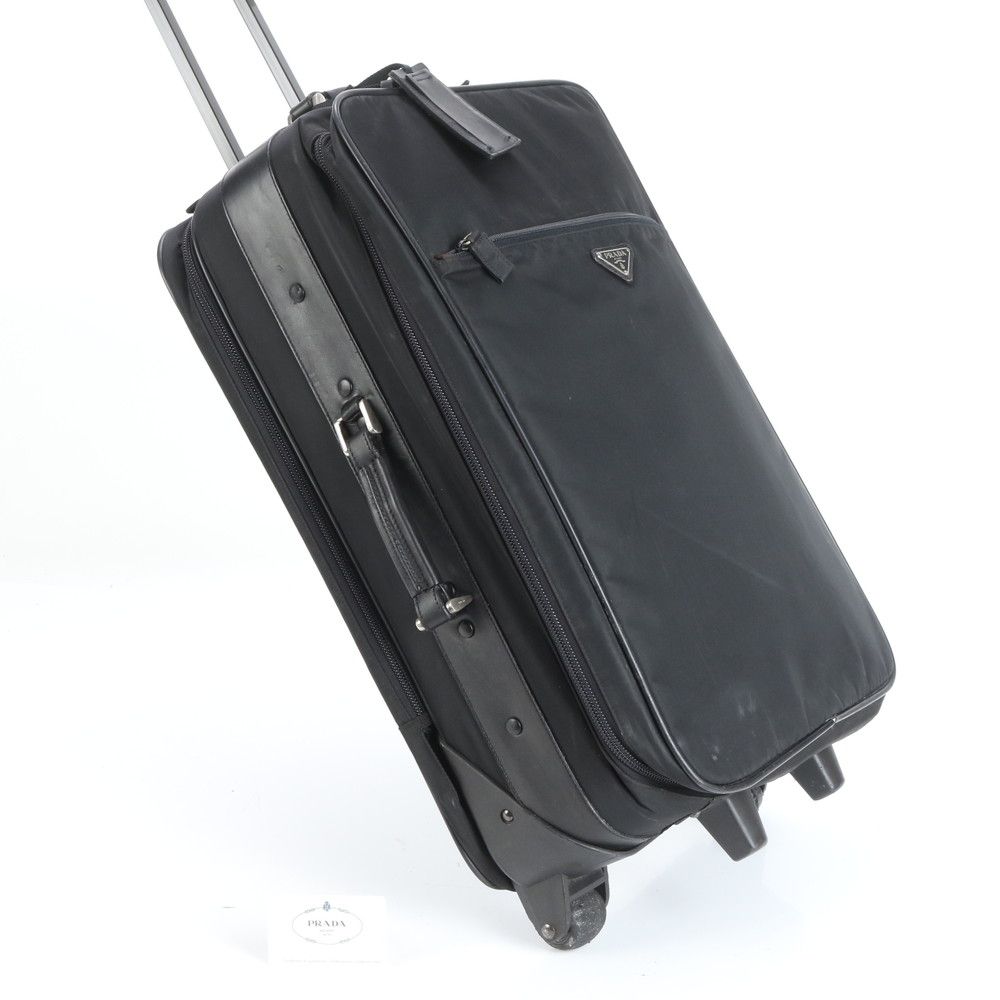 プラダ ギャランティカード付 テスート ナイロン 三角ロゴ V174 レザー スーツケース キャリー 出張 旅行 メンズ REE CZ1-1