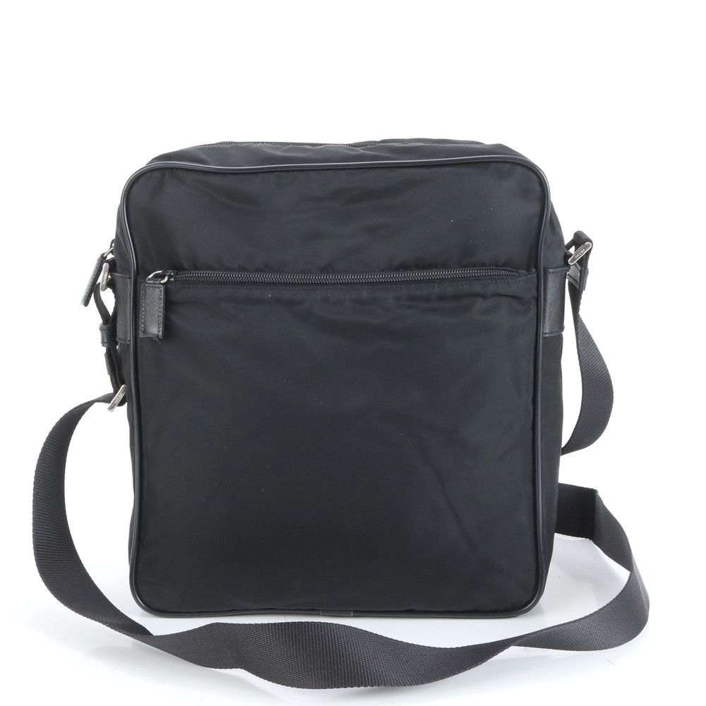 プラダ テスート ナイロン 三角ロゴ サフィアーノ レザー ショルダー バッグ メッセンジャー 斜め掛け メンズ RRR CZ1-5