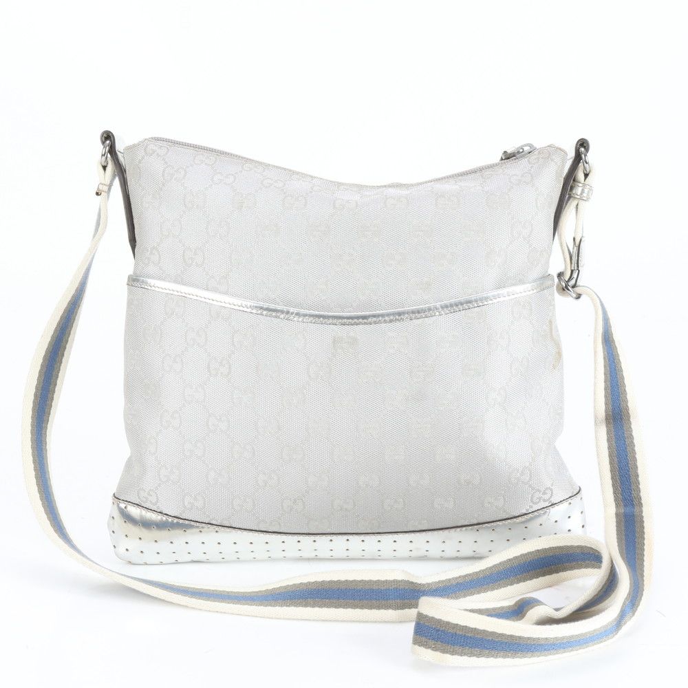 グッチ GG キャンバス シェリーライン 145857 レザー ショルダー バッグ 斜め掛け クロスボディ レディース RRR CZ1-6