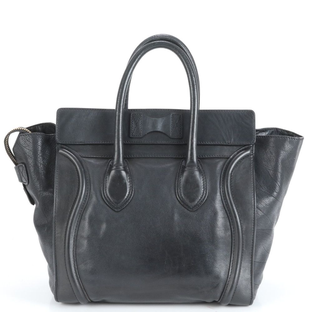  セリーヌ ラゲージ ミニ ショッパー レザー トート バッグ ハンド ブラック 黒 婦人 レディース RCE CY 31-9 トートバッグ バッグ