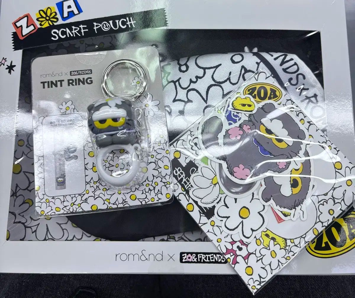 Rom nd ジョアンフレンズ ジョア G DRAGON ジードラゴン スカーフ ポーチ 틴뚜リング ステッカー