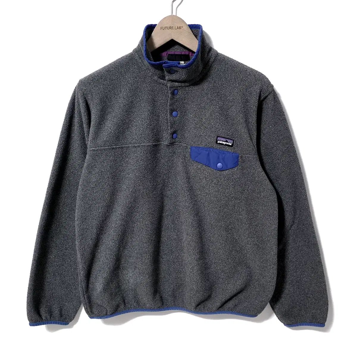 W M パタゴニア Synchilla シンチラ スナップT グレー ブルー